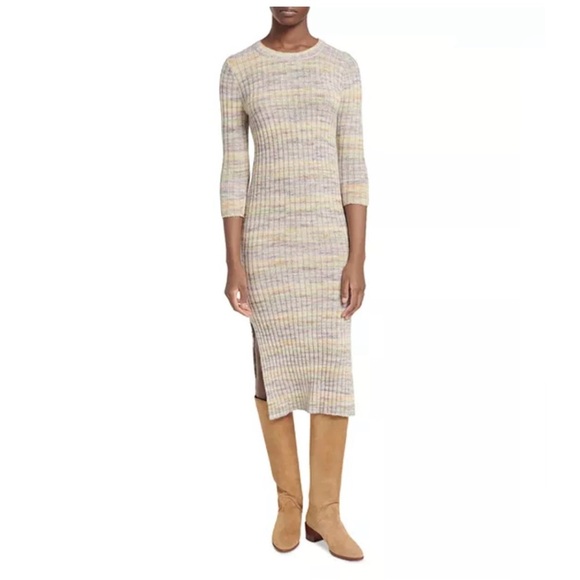 Vanesss Bruno Cotton/wool/alpaca Antea dress in pastel NEW - Picture 1 of 6
